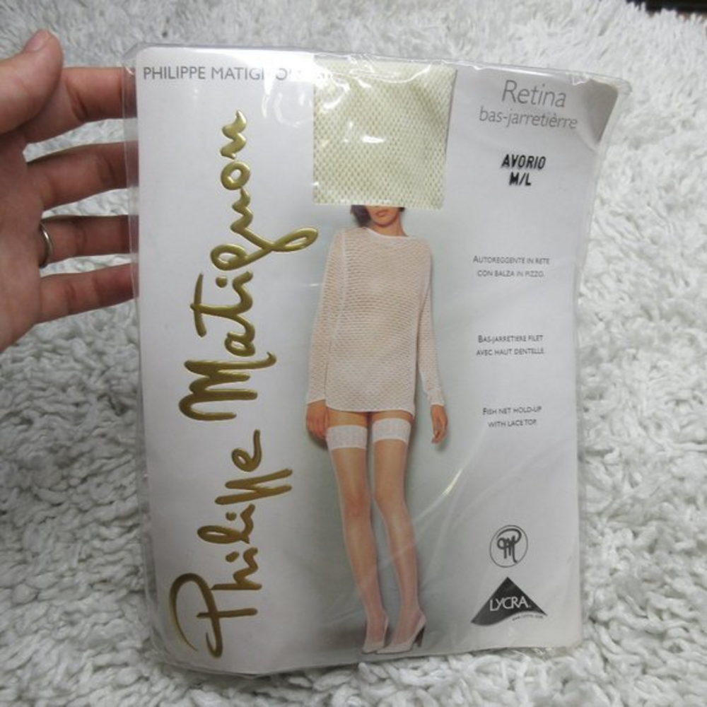 Philippe Matignon fish net‎ hold up with lace top